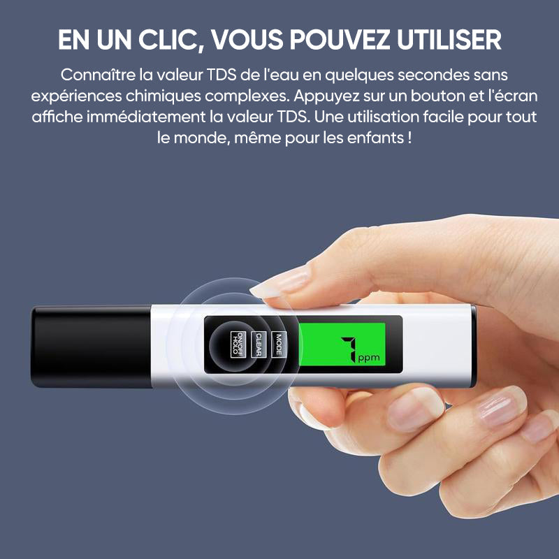 Nouveau testeur d'eau numérique TDS 4 en 1