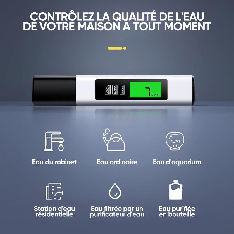 Nouveau testeur d'eau numérique TDS 4 en 1