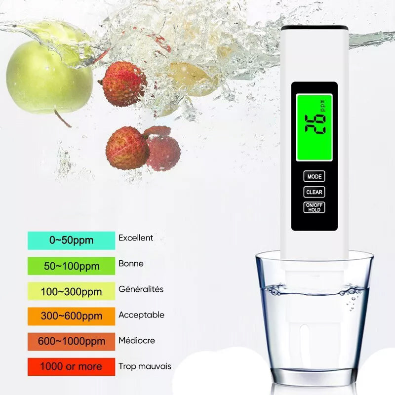 Nouveau testeur d'eau numérique TDS 4 en 1