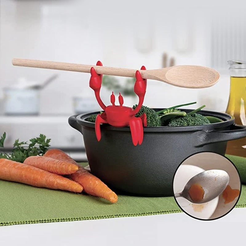 Repose-ustensiles en silicone du Crabe Rouge