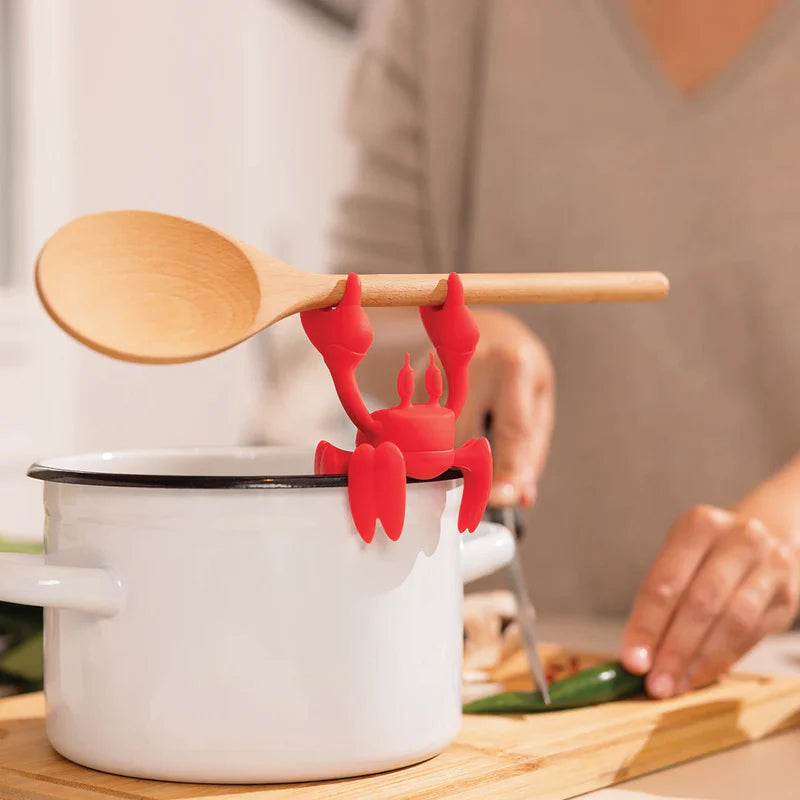 Repose-ustensiles en silicone du Crabe Rouge