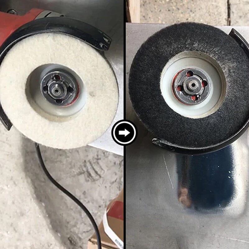 Disque de roue de polissage de laine